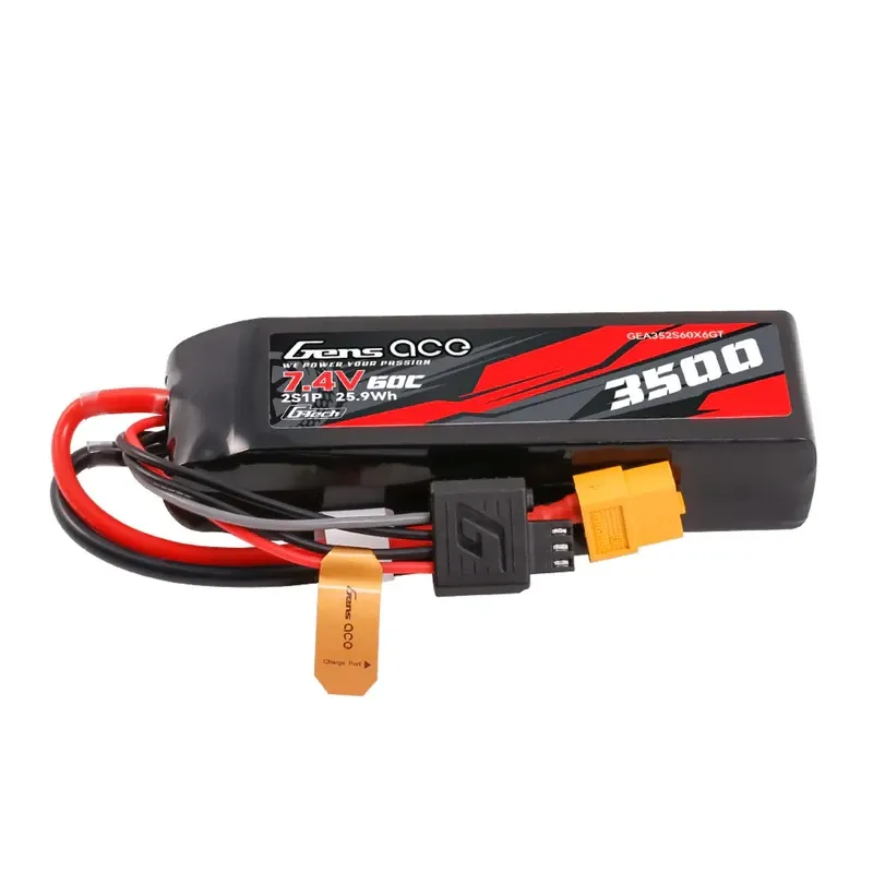 Gens ace G-Tech 3500mAh 2S1P 7.4V 60C Lipo XT60 kontakt
