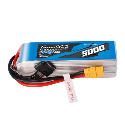 Gens ace 5000mAh 6S 60C 22,2V LiPo-batteri – XT90 kontakt – Heli