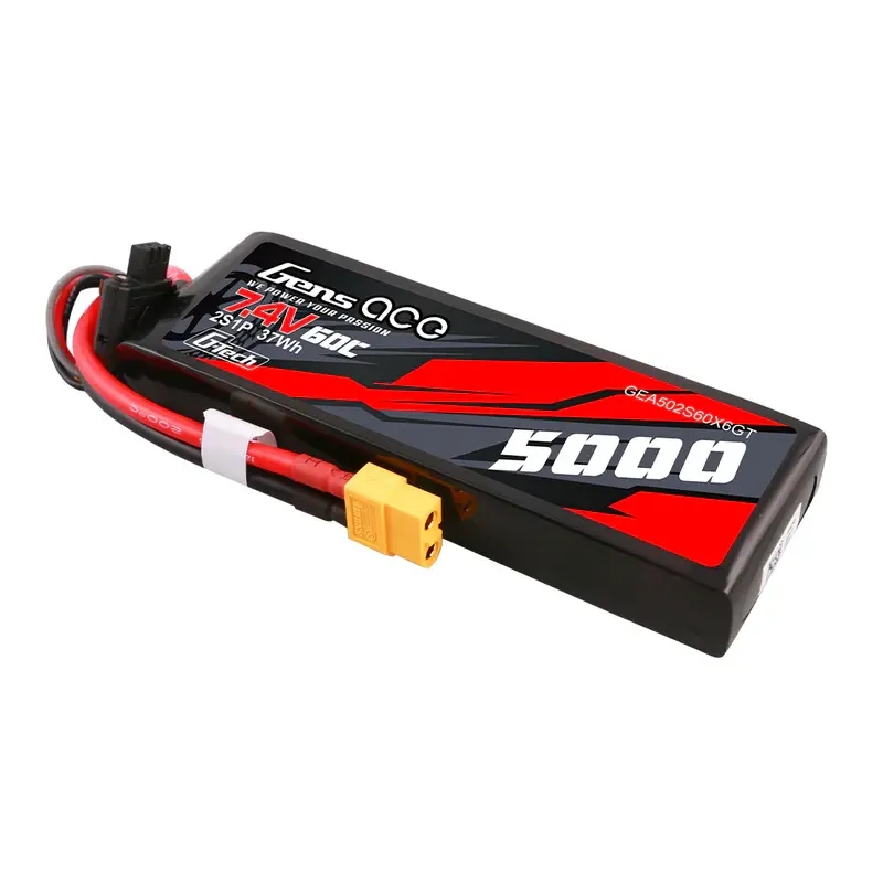 Gens ace G-Tech 5000mAh 7.4V 60C 2S1P Lipo Hardcase XT60 Kontakt