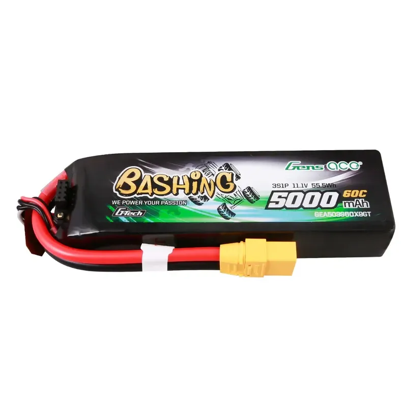 Gens ace G-Tech 5000mAh 11.1V 3S 60C Lipo Batteri XT90 Kontakt