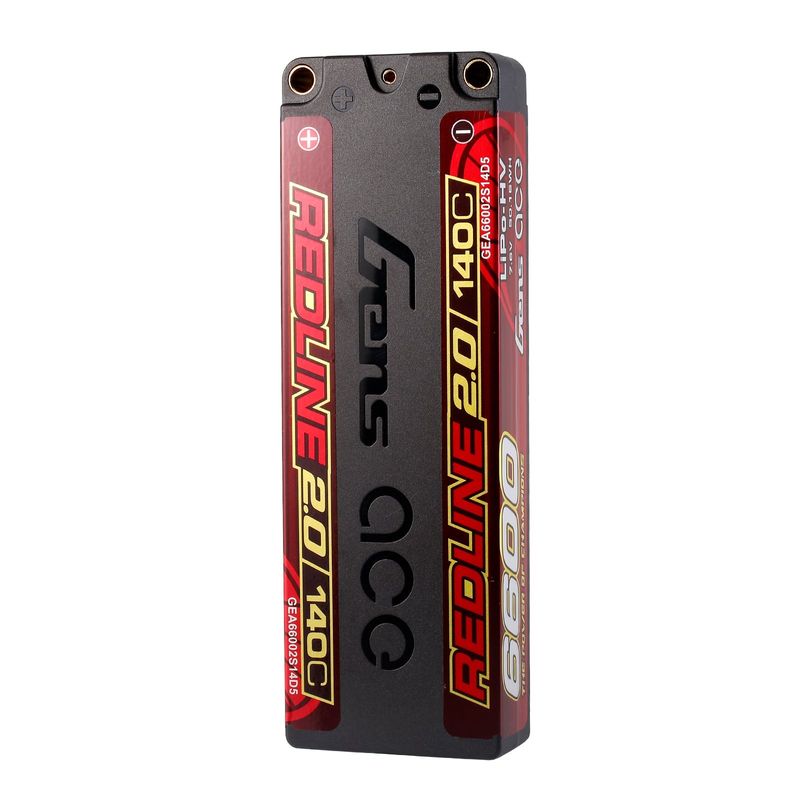 Gens ace 6600mAh 2S 140C 7,6V(HV) LiPo-batteri – 5,0mm bullet – Redline