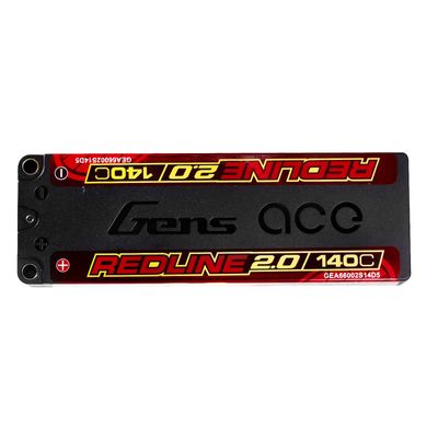 Gens ace 6600mAh 2S 140C 7,6V(HV) LiPo-batteri – 5,0mm bullet – Redline