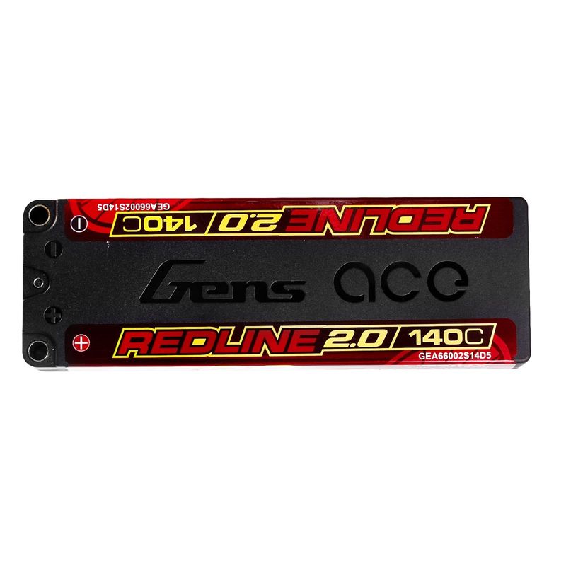 Gens ace 6600mAh 2S 140C 7,6V(HV) LiPo-batteri – 5,0mm bullet – Redline
