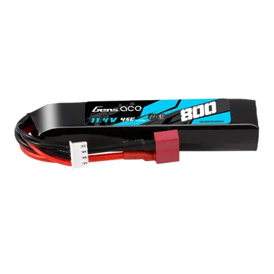 Gens Ace Lipo 800mAh 11.4V 45C 3S1P Deans(T) Högspännings LIPO-batteripaket