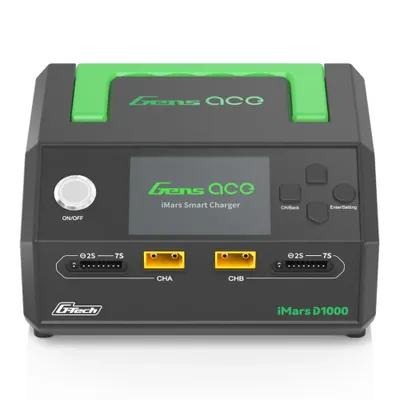 Gens ace iMars D1000 smart batteriladdare – AC 1000W – 25A – 1-7S – 2 laddkanaler