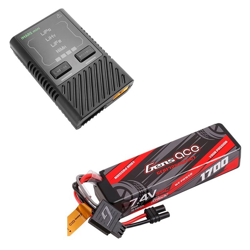 Gens ace batteri- och laddpaket för Arrma Grom – 1700mAh 2S
