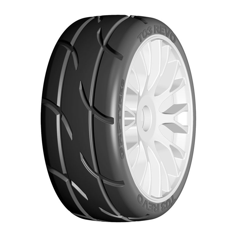 GRP Tyres 1:8 GT Däck/Fälg SoftMedium Färdiglimmat