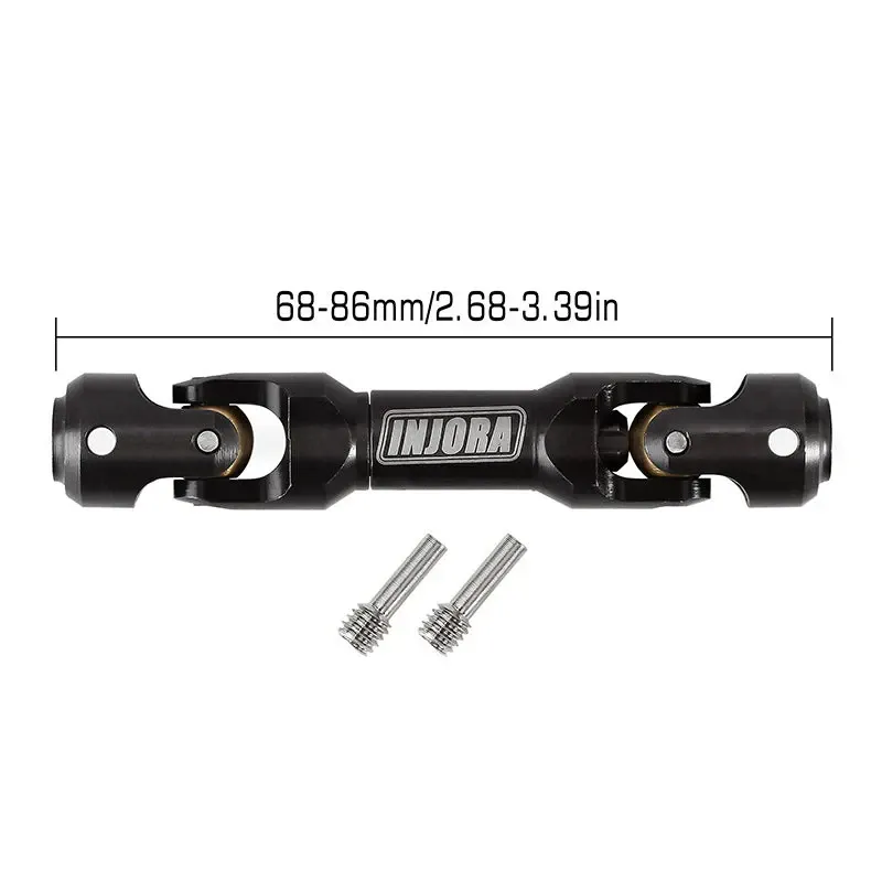 INJORA Steel Heavy-Duty Drive Shaft for 1/10 RC Car Crawler 68-86mm