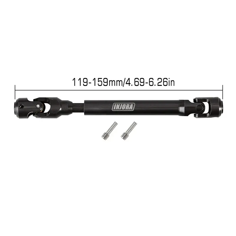 INJORA Steel Heavy-Duty Drive Shaft for 1/10 RC Car Crawler 119-159mm