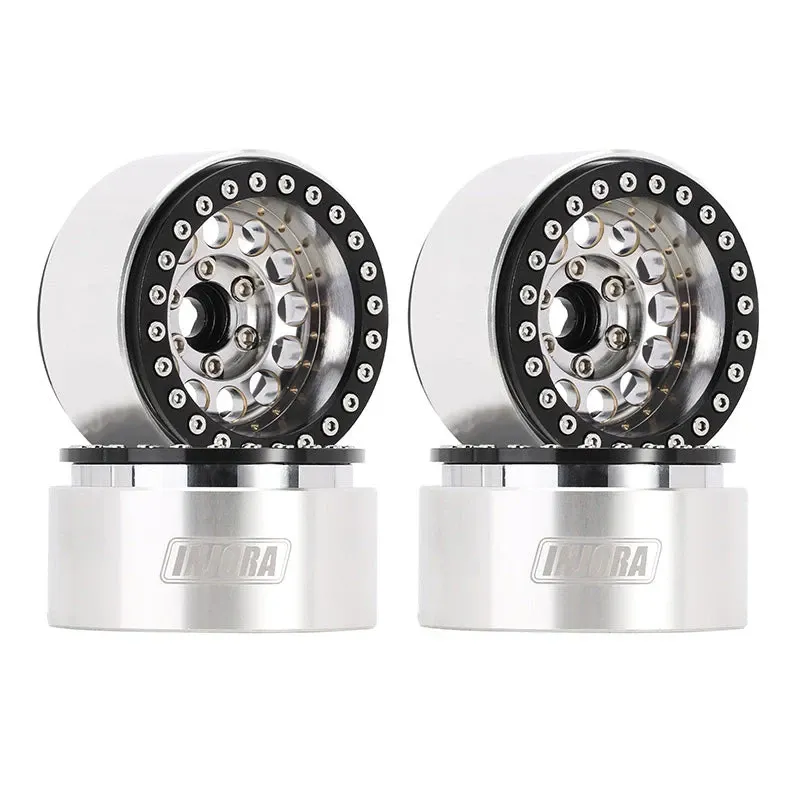 INJORA 1.9" Super Heavy Brass -10mm Offset Wheels for 1/10 RC Crawlers (W1957)