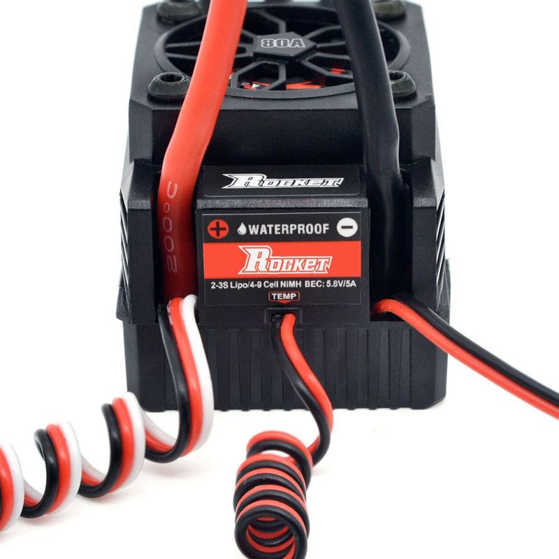 Supersonic V2 1/10 80A Borstlöst System 3660 motor Sensor/Tempsensor 4 Pol