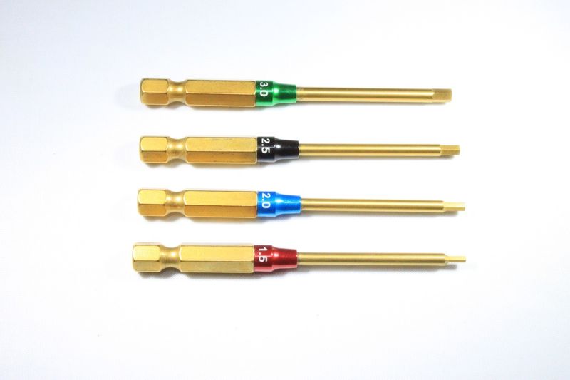Insexklingor med bitsfattning 6.35mm 1/4" (87mm) 1.5 2.0 2.5 3.0mm