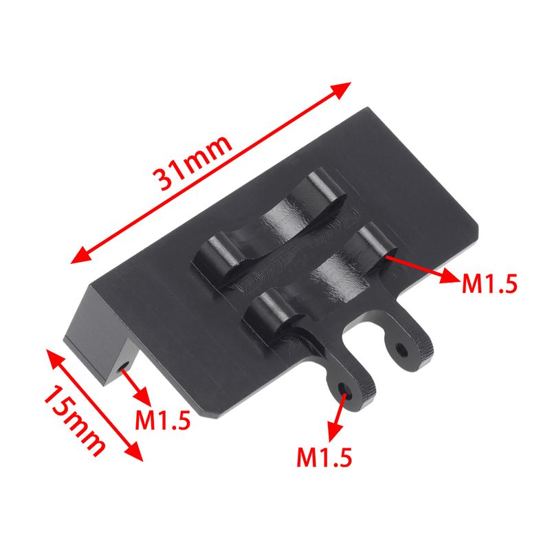 Servofäste Aluminium (EMAX es08ma servo) Axial SCX24