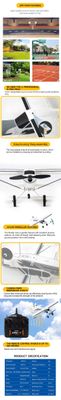 EAZY RC 540mm PA-18 RTF El-Flygplan
