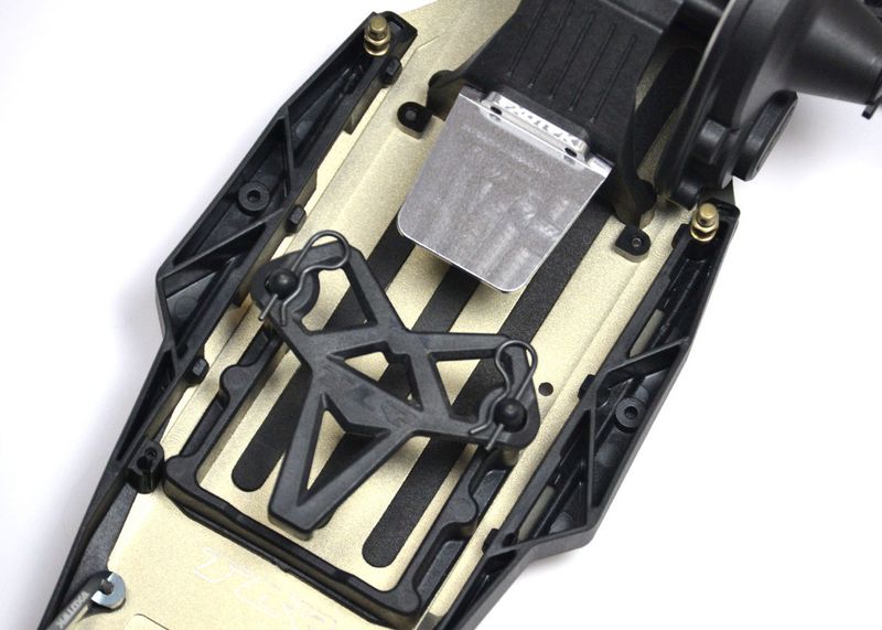 ESC hållare för midmotor Gul Alu TLR22 2.0 Exotek