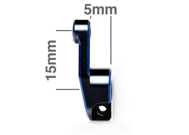 Servohorn Aluminium 25T 15mm Blå/Svart EXOTEK