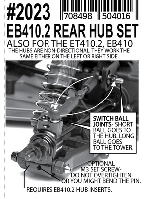 Hubbar Bakre Alu Tekno EB410.2 Exotek