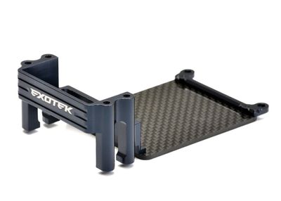 Servofäste och ESC bricka Aluminium/Kolfiber Tekno EB48 2.1 (Exotek)