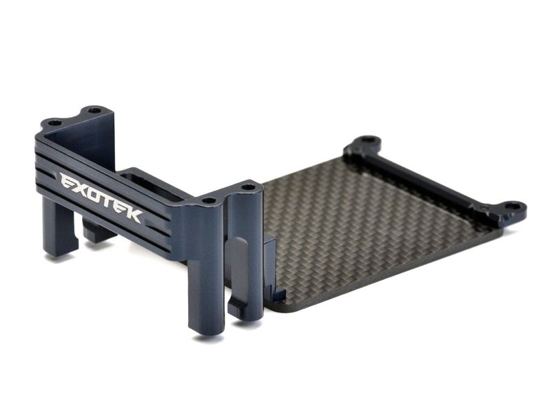 Servofäste och ESC bricka Aluminium/Kolfiber Tekno EB48 2.1 (Exotek)