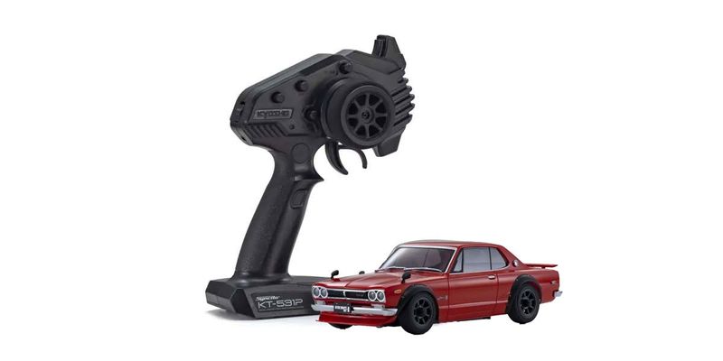 Kyosho Mini-Z AWD Skyline 2000GT-R KPGC10 röd (MA020N-L/KT531P)