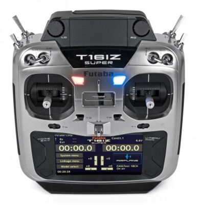 Futaba T16IZ-SUPER Radio Mode-2 - Sändare enbart, 2S LiPo, FASSTest, T-FHSS, S-FHSS