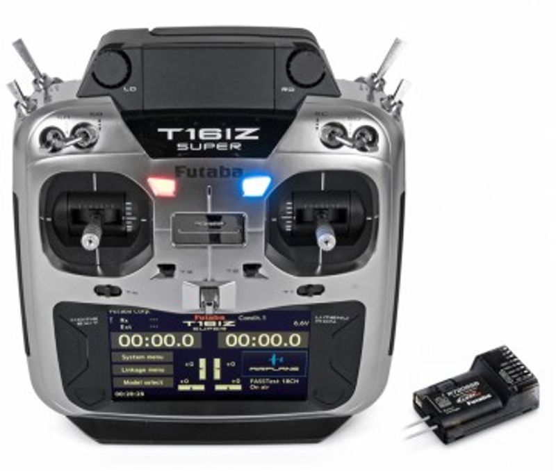 Futaba T16IZ-SUPER Radio Mode-2, R7208SB, 2S LiPo, FASSTest, T-FHSS, S-FHSS