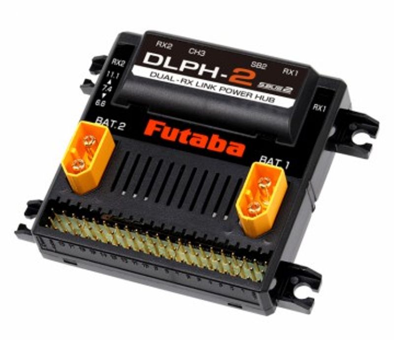 Futaba DLPH-2 Dubbla RX & Dubbla Batterier Link Power Hub