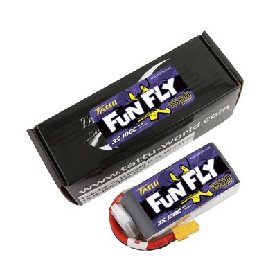 Tattu 1550mAh 3S 100C 11,1V LiPo-batteri – XT60 kontakt – FunFly