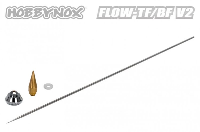 FLOW-TF V2 Airbrush Top Feed 0.3/0.5/0.8mm 2/5/13cc 1.8m Slang