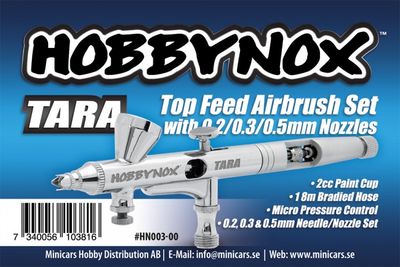 TARA Airbrush Top Feed 0.2/0.3/0.5mm 2cc 1.8m Slang Hobbynox