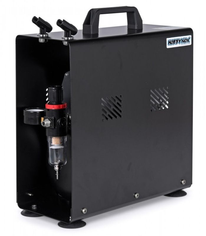 Airbrush Kompressor 1/6HP med 3L Tank (0-4BAR) Hobbynox