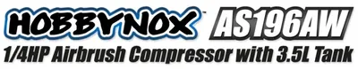 Airbrush Kompressor 1/4HP med 3.5L Tank (0-6BAR)