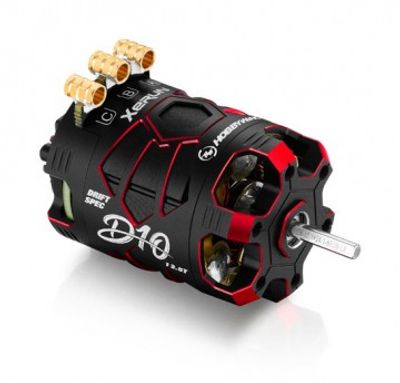 Hobbywing Motor XeRun D10 13.5T Röd Drift BL Sensored