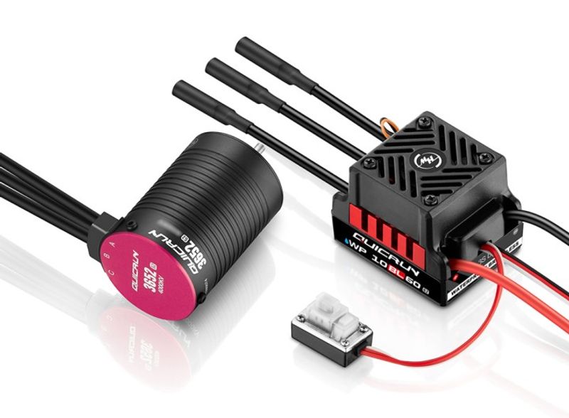 Hobbywing QuicRun Combo WP 10BL60 G2 - 3652SL 4000kV G2 1/10 Sensorlöst