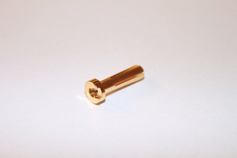Guldkontakt Hane 4mm Lågprofil