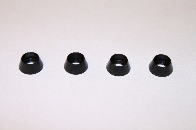 Bricka Konformad stål svart 3x9mm