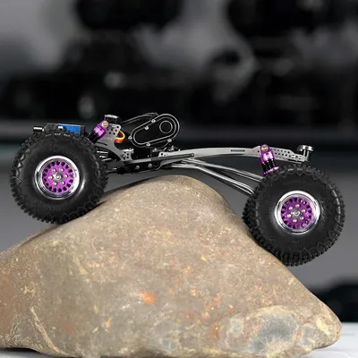 INJORA Rockover Titanium LCG Chassi Kit till 1/24 SCX24, 156mm hjulbas, 18° Skid Angle