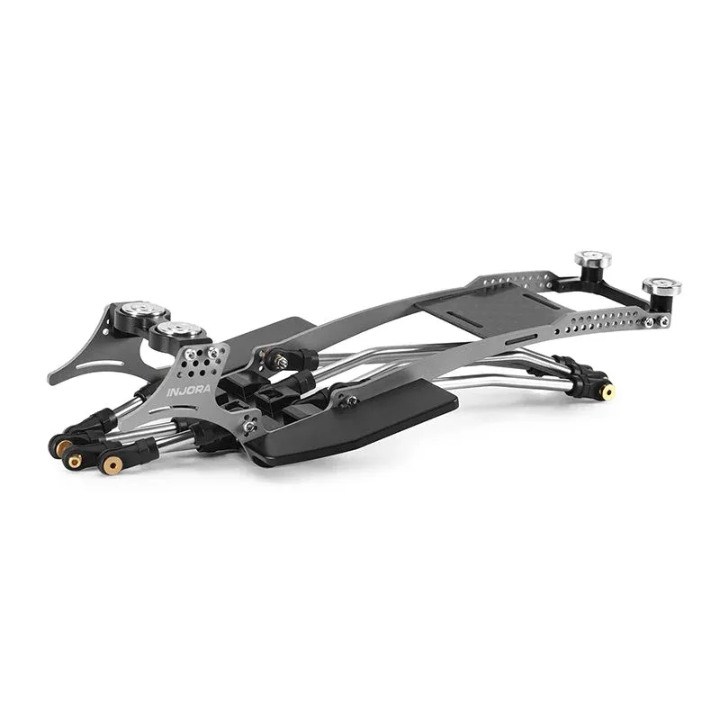 INJORA Rockover Titanium LCG Chassi Kit till 1/24 SCX24, 156mm hjulbas, 18° Skid Angle