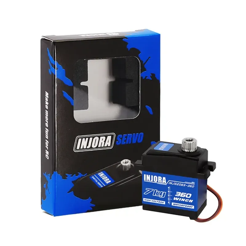 INJORA Tow Truck Crane Kit & INJS2065-360 Winch Servo for 1/18 TRX4M