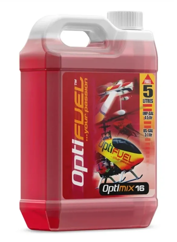 Optimix Bränsle 16% Nitro, 18% Klotz oil 5L lämplig för Helikopter  --OBS endast avhämtning i butiken OBS--