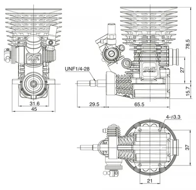 O.S. SPEED B2105 3.5cc Buggymotor