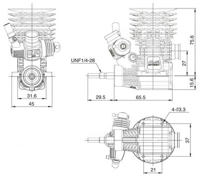 O.S.SPEED R2106 Banbilsmotor Combo