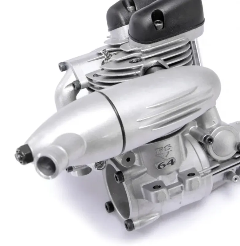 O.S. ENGINE FS-64V 10.46cc 4-takts flygmotor med ljuddämpare