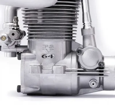 O.S. ENGINE FS-64V 10.46cc 4-takts flygmotor med ljuddämpare