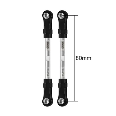 INJORA Stainless Steel Links with Rod Ends for 1/10 RC Crawler 80mm
