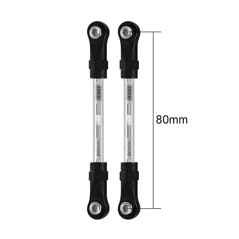 INJORA Stainless Steel Links with Rod Ends for 1/10 RC Crawler 80mm