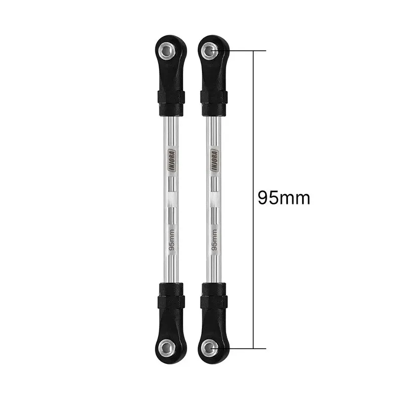 INJORA Stainless Steel Links with Rod Ends for 1/10 RC Crawler 95mm