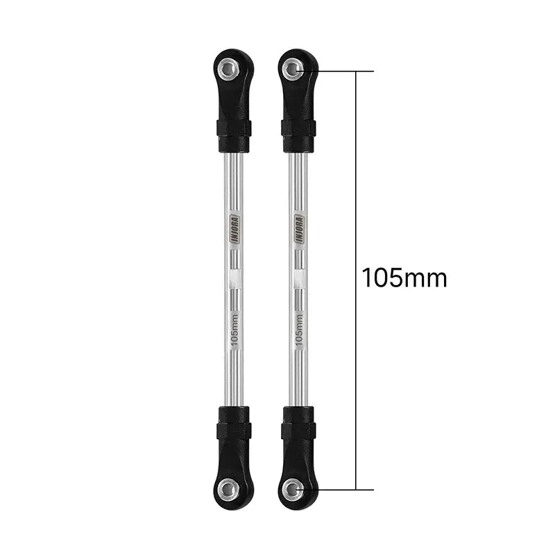 INJORA Stainless Steel Links with Rod Ends for 1/10 RC Crawler 105mm