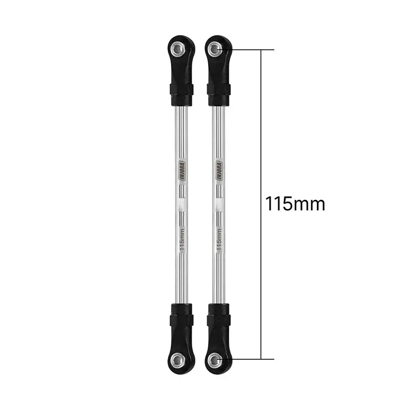 INJORA Stainless Steel Links with Rod Ends for 1/10 RC Crawler 115mm