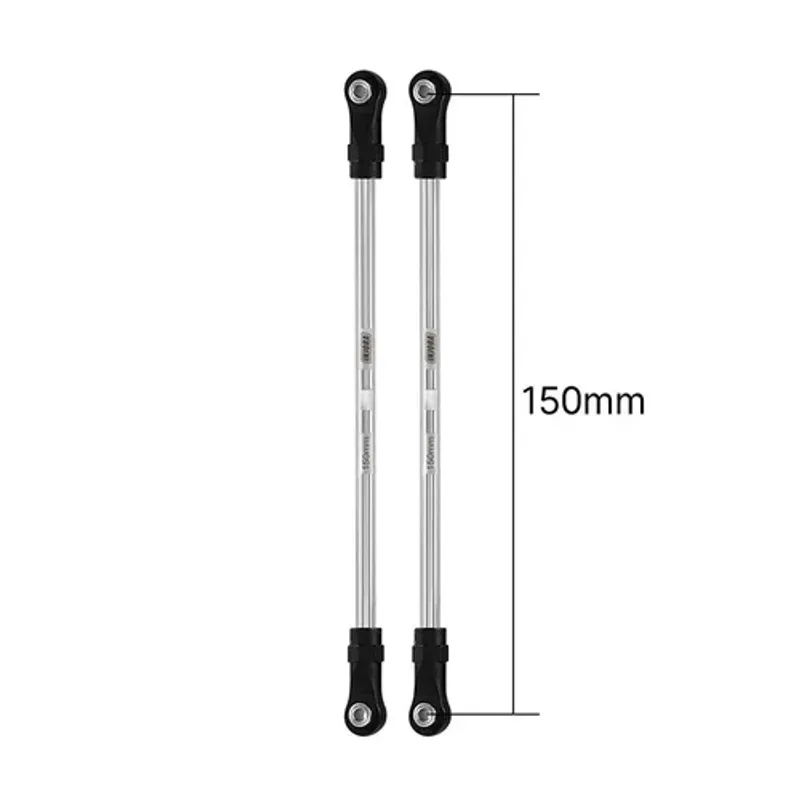INJORA Stainless Steel Links with Rod Ends for 1/10 RC Crawler 150mm
